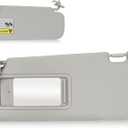 Sun Visor for 2010-2013 Mazda 3, Left Driver Side Gray Sunvisor Replacement BBM2-69-320C-75