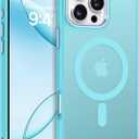 2 x BENTOBEN for iPhone 16 Pro Case [Compatible with Magsafe] Magnetic Matte Phone Case iPhone 16 Pro Translucent Slim Thin Shockproof Women Men Protective Cover iPhone 16Pro 6.1" 2024, Lake Blue