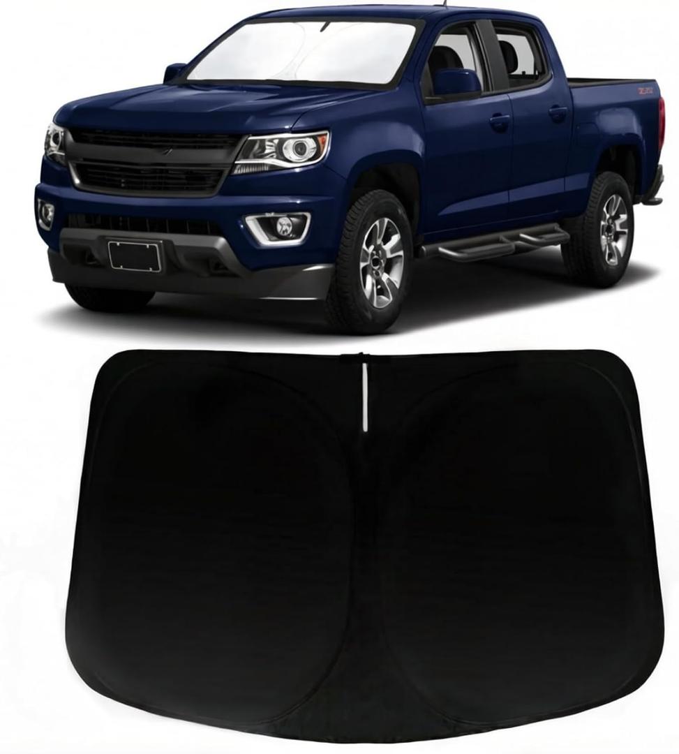 Windshield Sunshade for 2015-2022 Chevy Colorado Chevrolet Colorado | Car Front Window SunShade with 240T Sun Visor Protector Blocks UV Rays Heat Sun Shield Accessories