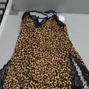 Avidlove Women's Lingerie Sexy Nightwear Spaghetti Strap Nightgown Babydoll Chemise (Medium, Brown Leopard)