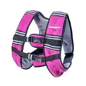 PACEARTH Weighted Vest, 20lb Weight Vest with Reflective Stripe, Body Weight Vests Adjustable for Men, Women Workout, Strength Training, Running, Walking, Jogging