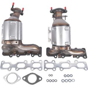 Front Left & Right Catalytic Converter 674255 674256 Replacement for Ford Explorer FLEX Taurus Lincoln MKS MKT MKZ 3.5L 3.7L 2013-2019 19516 19517 30584 30585 AKWH