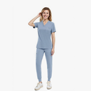 Scrubs for Women Set, V-Neck Scrub Top & Joggers Pants Sets, Slim Quick-dry Anti Wrinkle Yoga Waistband. Size Medium