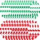 Tigeen 72 Pcs Mardi Gras Leis Decorations Bulk Hawaiian Flower Leis Tropical Necklace Decorations for Mardi Gras Carnival Luau Holiday Birthday Party Favor(Red, Green, Red Green)