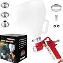 Texture Drywall Sprayer,Air Hopper Spray Guns Paint with 1.5 Gallon Hopper Includes 3 Nozzles(4.0mm/6.0mm/8.0mm) Air Texture Gun for Walls,Ceiling,Stucco Mud,Knockdow,Spray Gun