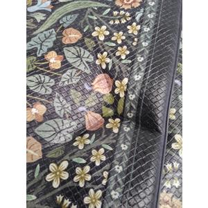 Collive Kitchen Mats for Floor 2PCS, Cushioned Anti Fatigue Mat Non Slip Waterproof Kitchens Sink Rug, Vintage Spring Floral Rugs Comfort Standing Mat for Laundry, Desk, Bar, Office, Black (17.3"x47"+17.3"x29")