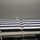 Outdoor Dining Chair Cushion, 20 in x 20 in, Weather-Proof, Rain-Proof, Fade Resistant Patio Cushion for Patio, Dining, or Rocking Chairs 20 x 20, Blue Cabana Stripe