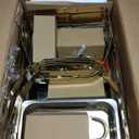 Chafing Dish Buffet Set 4 Pack, 9.5 QT Stainless Steel Chafing Dishes for Buffet Elegant Gold and Silver Colors Catering Chafer Warmer Set with Full,Half,1/3 Food Pan, For Parties Wedding