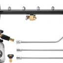 Tool Daily Undercarriage Pressure Washer Attachment 16 Inch, Dual-Function Undercarriage Cleaner with 1-Liter Foam Cannon, Under Car Wash Water Broom with 3 Pieces Extension Wand, 3600 PSI