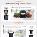 Horavie Single Serve Coffee Maker with Built-in Grinder, Fast Brew 6-16oz Single Cup for Whole Beans, Grounds, K Pod, Grind and Brew Coffee Maker with 47oz Water Tank, Descaling Alert, Black