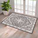 Washable Entryway Rug 2x3 | Non Slip Rug Runners for Hallways, Entryways, Kitchens, Bathrooms, Bedrooms | Ultra-Soft Flannel Carpet Kitchen Rug with Rubber Backing (Dark Taupe, 2x3)