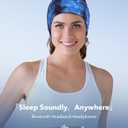 MUSICOZY Sleep Headphones Bluetooth 5.4 Headband, Wireless Earphones Sweat Resistant Earbuds with Ultra-Thin HD Stereo Speaker for Workout Running(Tie-dye Blue)