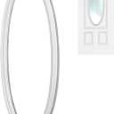 Pushglossy 16" x 39" Entry Door Frame Only Replacement Kit for 1'' Glass (Glass Not Included) 1 Lite Exterior Front Door Window Frame Replacement Grille Inserts Home Improvement Easy to Install Use