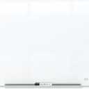 Quartet Magnetic Dry Erase Board, 48" x 36" Glass White Board for Wall, Frameless, InvisaMount, White (Q25F01IMW)