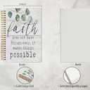 Christian Things Does Not Make Things Easy Motivational Eucalyptus Leaf Lined Spiral Journal Notebook 8.35.5 Inches Hardcover College Ruled Notebook Journal for Work Note Taking Journaling