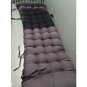 Simple Cotton Patio Chaise Lounger Cushion, 81"Lounge Chair Recliner Chair Cushion, (Black)