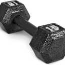 CAP Barbell Cast Iron Hex Dumbbell | Multiple Options (15 lb, Black, Single)