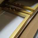2-Piece Gold Metal Nesting Display Tables Shoe Handbag Retail Display Racks