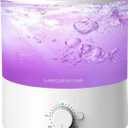 MEGAWISE Sleek 1.5L Humdifier for Bedroom, Baby,Plant, 24dB Cool Mist Ultrasonic humidifiers, Colorful Night Light, Top-Refill 1 Gal Essential Oil Diffuser, Auto Shut Off