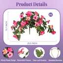 Ammyoo Artificial Fake Petunia Flowers for Outdoor Decoration, 2PCS Faux Silk Petunias Flower for Spring UV Resistant No Fade Realistic Plants for Garden Balcony Yard Porch Indoor Decor(Double Pink)