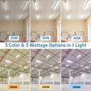 DOSILIO 4FT LED Linear Strip Lights 40/30/20W, 3/4/5000K Adjustable, 4Pack | 0-10V Dimmable, Linkable 4’ LED Shop Lights, AC100-277V, Commercial LED Linear Lights for Office, Workshop, Warehouse, ETL