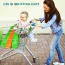 Shopping Cart Cover for Baby, High Chair Cover, Cart Cover for Babies, Kids& Toddlers, Portable 2-in-1 Design, Includes Free Carry Bag for Market and Resturant Use(Cute Zoo)