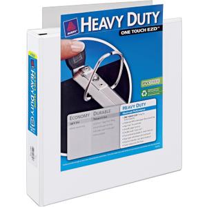 Avery Heavy-Duty View 3 Ring Binder, Extra Wide, 1.5" EZD Rings, 1 White Binder (01319)