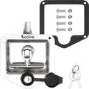 T-Handle Truck Tool Box Latch Replacement kit 304 Stainless Steel Folding Lock with Keys Truck Box Trailer Door RV Camper Storage Box