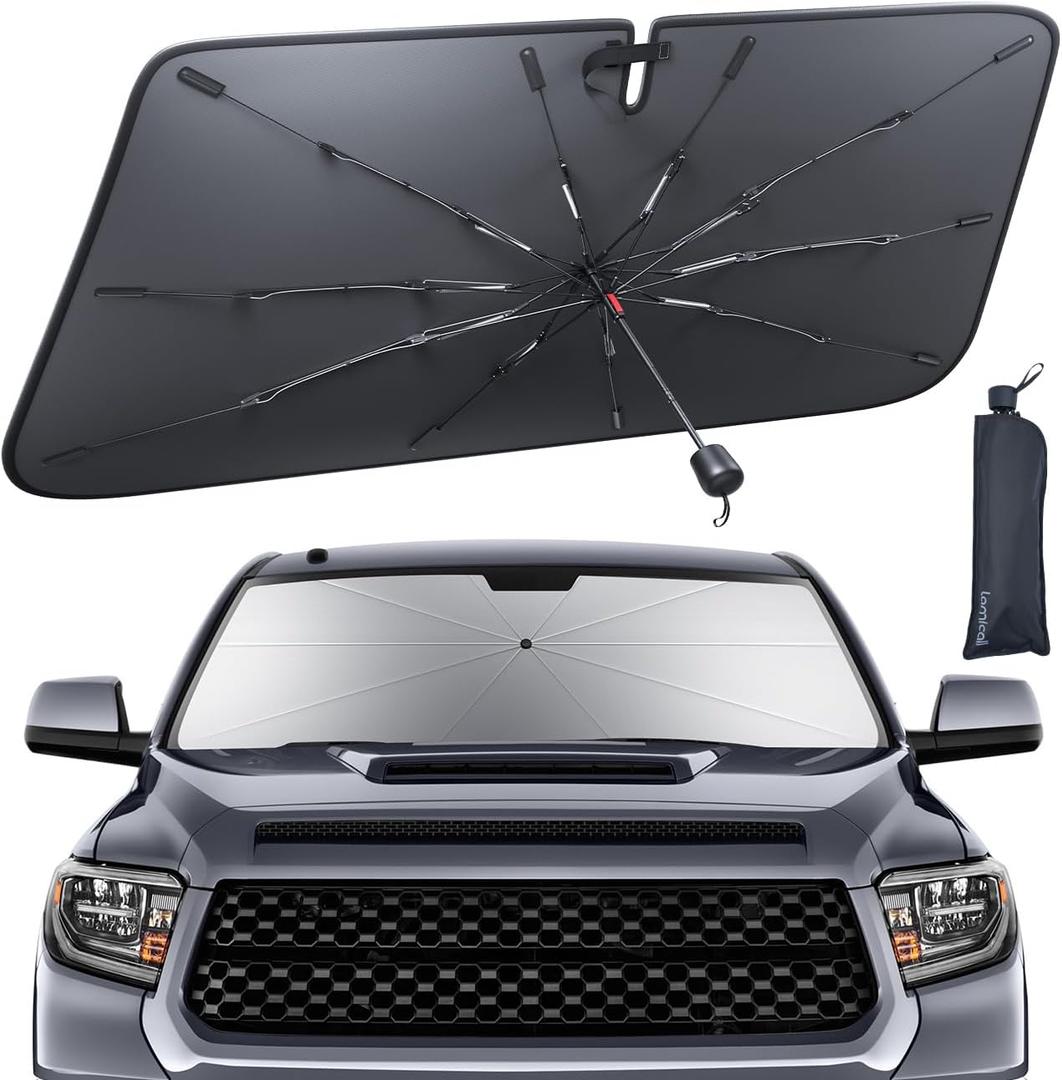 Car Windshield Sunshade for Tacoma (2016-2026) - 2026 Foldable Car Windshield Sun Shade Umbrella, 5-Layer UV Block, 10-Rib Frame, for Tacoma (2016-2026) Interior Sun Protection, Tacoma Accessories