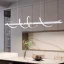 47.24" Modern Chandelier Led Pendant Light for Kitchen Island Lighting Dimmable Modern Led Chandelier for Dining Room Over Table,Creative Snake-Shaped Twist Design Kitchen Ceiling Hanging