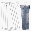 Pants Stretcher Wrinkle Free Pants Hangers Hang to Dry Stretchers for Creased Wrinkle Free Slacks Without Ironing, Silver
