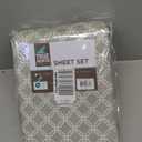 True North by Sleep Philosophy Cozy Flannel Warm 100% Cotton Sheet - Novelty Print Animals Stars Cute Ultra Soft Cold Weather Bedding Set, Twin, Grey Geo 3 Piece