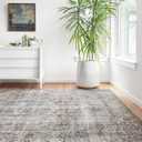 Loloi Layla Collection LAY-06 Taupe/Stone 5'-0" x 7'-6" .13" Thick Area Rug, Soft, Durable, Vintage Inspired, Distressed, Low Pile, Non-Shedding, Easy Clean, Printed, Living Room Rug