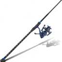 SOUGAYILANG Surf Fishing Rod and Reel Combo, Heavy 3-Piece Travel Spinning Rod with Reel for Red Drum, Striped Bass, Beach & Saltwater Fishing(9'/10'/11'/12')