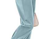 CFLONGE Women's Summer High Waisted Pants for Women 2025 Casual Ankle Length Pant for Work Office Trouser Slacks with Pockets, L
