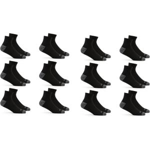 Fruit of the Loom Mens Dual Defense Ankle Socks (12 Pack) (Black)