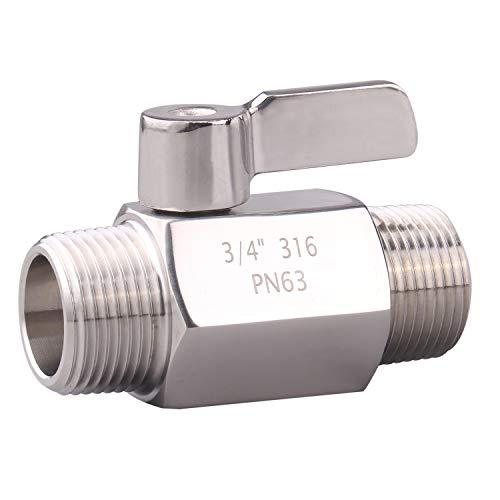 DERNORD Stainless Ball Valve - 3/4 Inch NPT Thread Male Small Mini Ball Valve (3/4" Male&Male)
