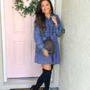 LookbookStore Long Sleeve Denim Dress for Women Jean Dress Button Down Casual Babydoll Denim Shirt Dress (M)