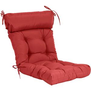 QILLOWAY Indoor/Outdoor High Back Chair Cushion,Tufted, Replacement Cushions - Set of 2 All Red