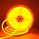 DUOFU365 Orange Neon LED Strip Light, DC 12V 600 SMD2835 LED Neon Rope Lights,Upgraded 16.4ft/5m Led Light Strips Flexible Waterproof for Indoor/Outdoors Home Decoration/DIY(No Power Adapter)
