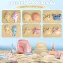 Dreamon Beach Toys Set for Kids 3-10, Collapsible Sand Buckets with Beach Molds and Mesh Bag, 3 Pack Shovels Set Sand Toys for Beach, Sandbox Travel Toys for Toddlers Kids
