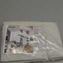 YoungsTex Short Linen Blackout Curtains 45 Inch Length for Bedroom, Ivory Thermal Insulated Window Drapes Full Room Darkening with Grommet White Liner for Kitchen Living Room, 2 Panels, 42 X 45 Inch