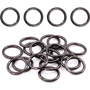 Swpeet 60Pcs Heavy Duty 3/4 Inch - 20mm Gun-Black Multi-Purpose Metal O Ring Metal Rings for Hardware Bags Ring Hand DIY Accessories Keychains Belts and Dog Leas (Gun-Black, 3/4 Inch)