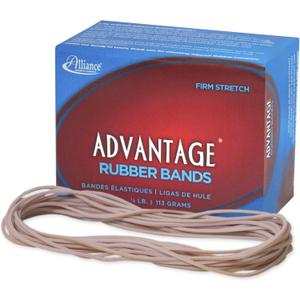Alliance Rubber 26259 Advantage Rubber Bands Size #117A, 1/4 lb Box Contains Approx. 100 Bands (7" x 1/16", Natural Crepe),Beige