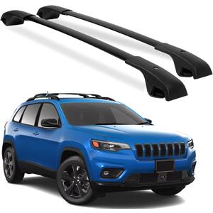 Roof Rack Cross Bars for 2014-2023 Jeep Cherokee Accessories, Aluminum Roof Rack Crossbars Storage Accessories, Bicycle Rack, Kayak Rack, Cargo Box Rack, Cargo Carrier Rack, Ski Rack