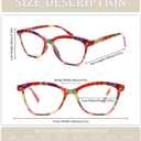 Progressive Multifocus Reading Glasses for Women Pattern Print Blue Light Blocking Spring Hinge Computer Multifocal Ladies Readers(4 Mix Color, 1.25, x)