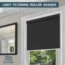 Cordless Roller Shades VELAFORM (30" W x72 H, Black), Spring Retract