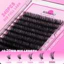 Lash Clusters Wispy 80D Eyelash Clusters D Curly 12-20MM Mix Length Cluster Eyelash Extensions Thick Volume Individual Lashes Clusters DIY Eye Lash Extension 3D Eyelashes Clusters at Home By MOONKALI