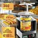 WantJoin 4.6Qt Nacho Cheese Dispenser with Pump Nacho Cheese Warmer,Stainless Steel Hot Fudge Warmer W/5-Level Temperature Adjustment,Commercial Hot Fudge Dispenser for Caramel