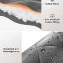 4 Pack Window Insulation for Winter, Fit Max Size 24''X36'', Durable Oxford Fabric and Cotton Filling Window Curtains for Warm Winter, Gray